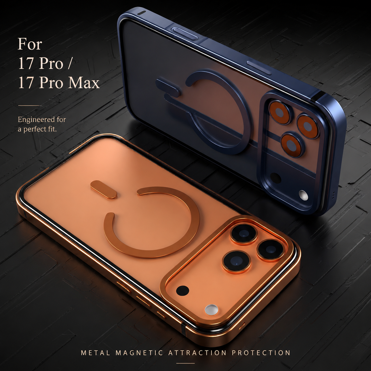 Premium iPhone Case MagSafe Compatible Magnetic Protective Cover Aluminum Frame HD Transparent Backplate Shockproof Camera Lens Guard Lightweight