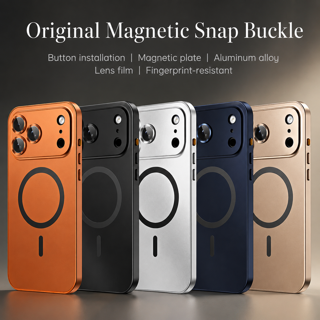 Premium iPhone Case MagSafe Compatible Magnetic Protective Cover Aluminum Metal Frame Camera Lens Protection Shockproof Ultra Thin Full Protection