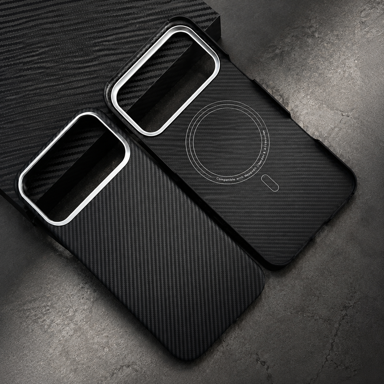Premium iPhone Case MagSafe Compatible Magnetic Protective Cover Aramid Fiber Ultra Thin Lightweight Shockproof Anti Scratch Full Coverage Texture