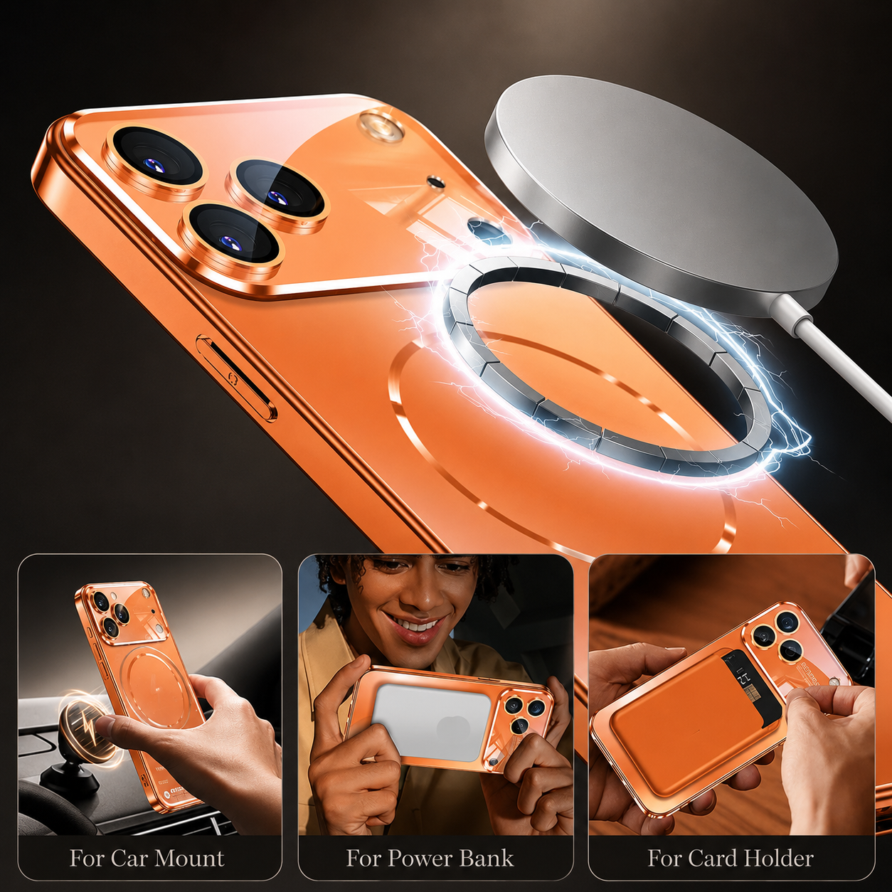 Premium iPhone Case MagSafe Compatible Magnetic Protective Cover Camera Lens Protection Shockproof Ultra Thin Matte Anti Fingerprint Hard Back