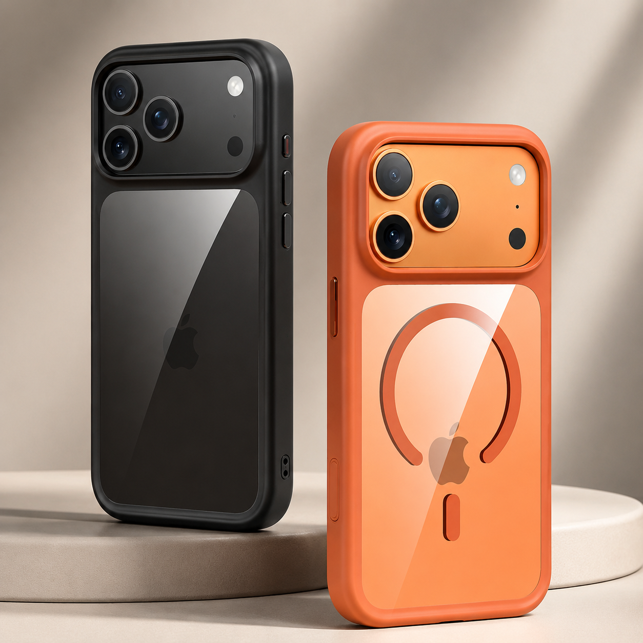 Premium iPhone Case MagSafe Compatible Magnetic Protective Cover Clear Transparent Back Shockproof Armor Camera Control Button Anti Scratch Texture