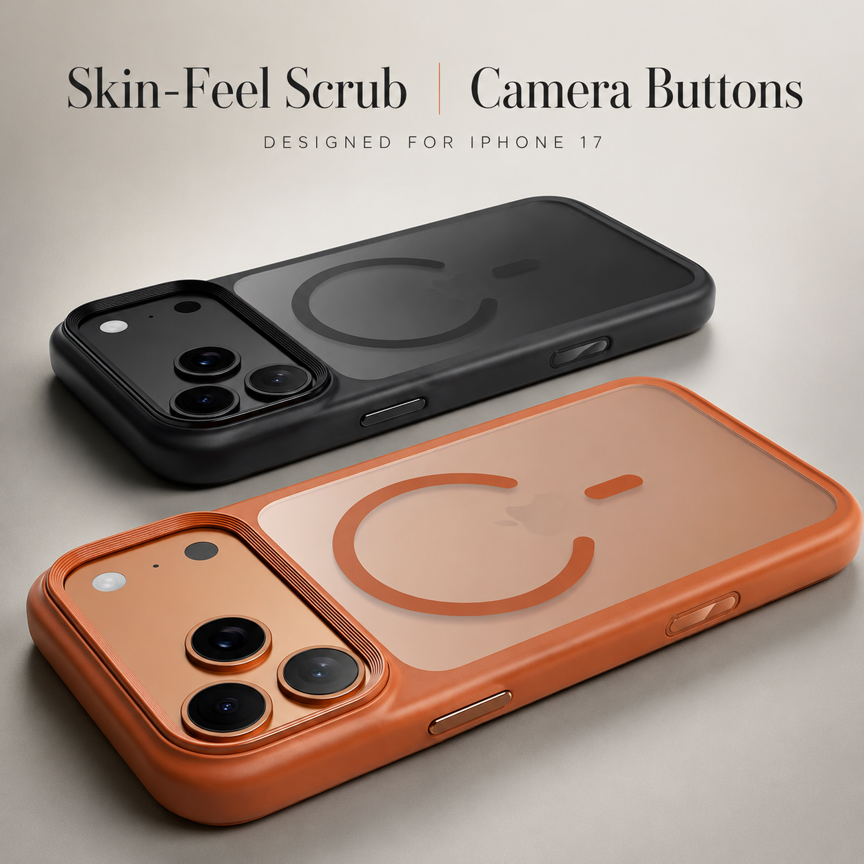 Premium iPhone Case MagSafe Compatible Magnetic Protective Cover Clear Transparent Back Shockproof Armor Camera Control Button Anti Scratch Texture