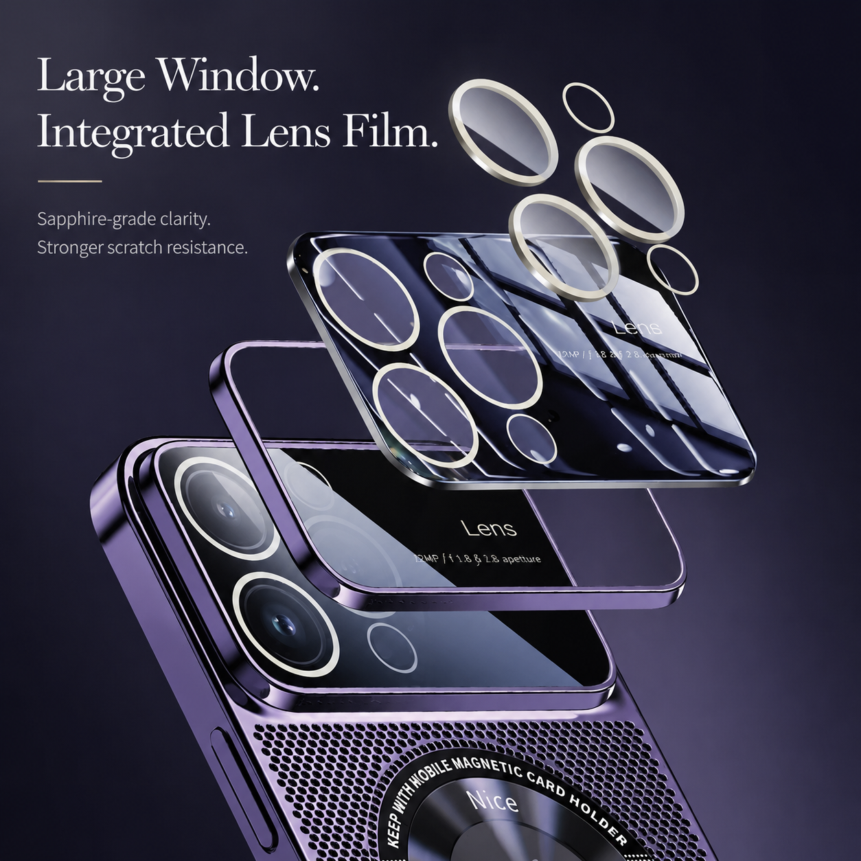 Premium iPhone Case MagSafe Compatible Magnetic Protective Cover Cooling Mesh Back Shockproof PC TPU Frame Camera Lens Guard Heat Dissipation