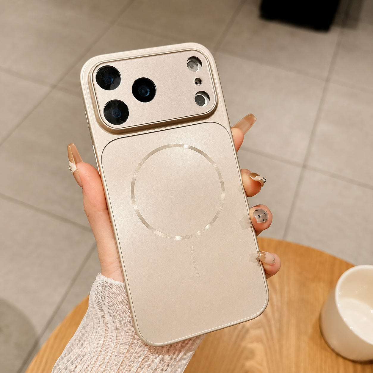 Premium iPhone Case MagSafe Compatible Magnetic Protective Cover Matte Shockproof PC Back Glass Camera Lens Guard Anti Fingerprint Finish Lightweight
