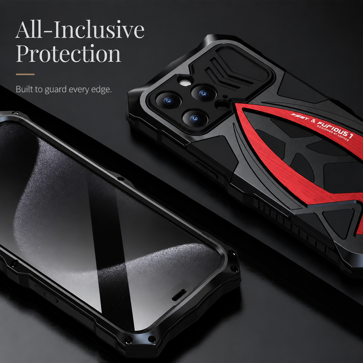 Premium iPhone Case MagSafe Compatible Magnetic Protective Cover Metal Armor Frame Shockproof TPU Interior Camera Lens Guard Wireless Charging