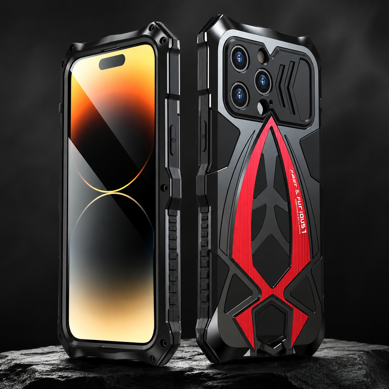 Premium iPhone Case MagSafe Compatible Magnetic Protective Cover Metal Armor Frame Shockproof TPU Interior Camera Lens Guard Wireless Charging