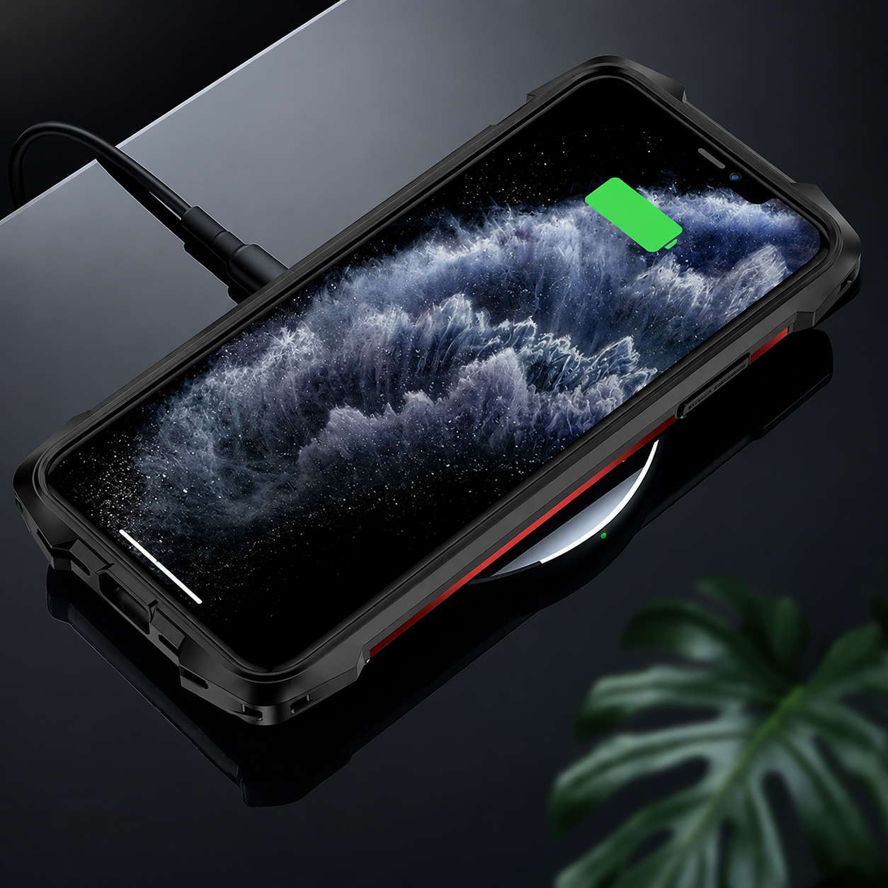 Premium iPhone Case MagSafe Compatible Magnetic Protective Cover Military Armor Metal Frame Dual Layer Shockproof Tempered Glass Rugged Design