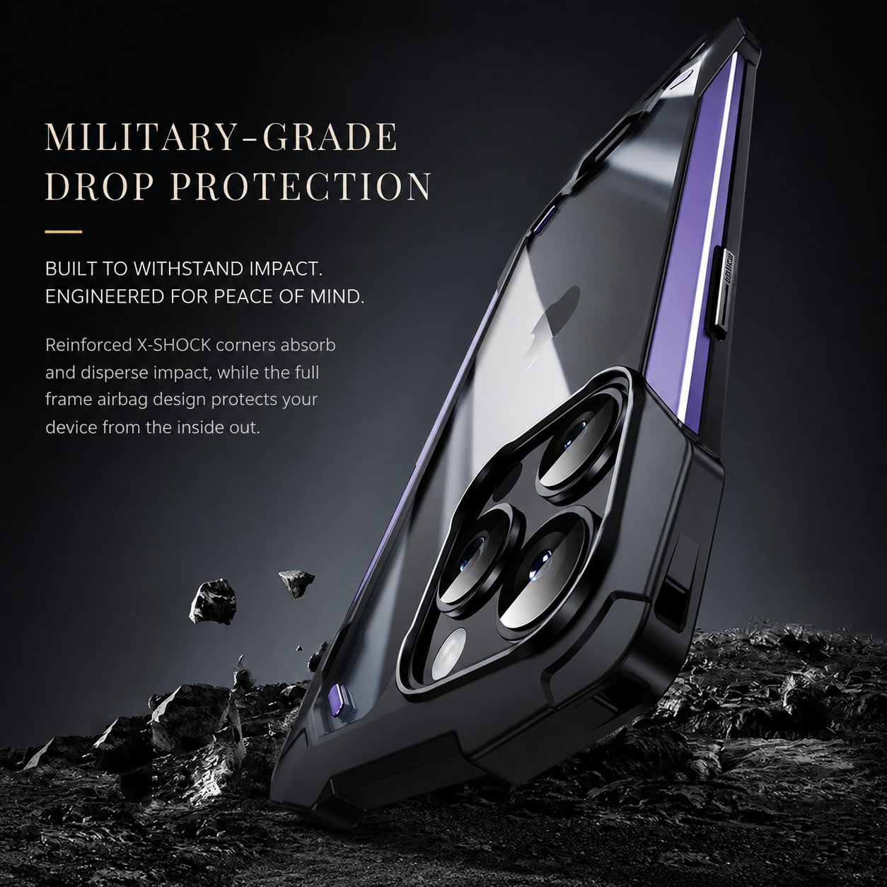 Premium iPhone Case MagSafe Compatible Magnetic Protective Cover Military Armor Metal Frame Dual Layer Shockproof Tempered Glass Rugged Design