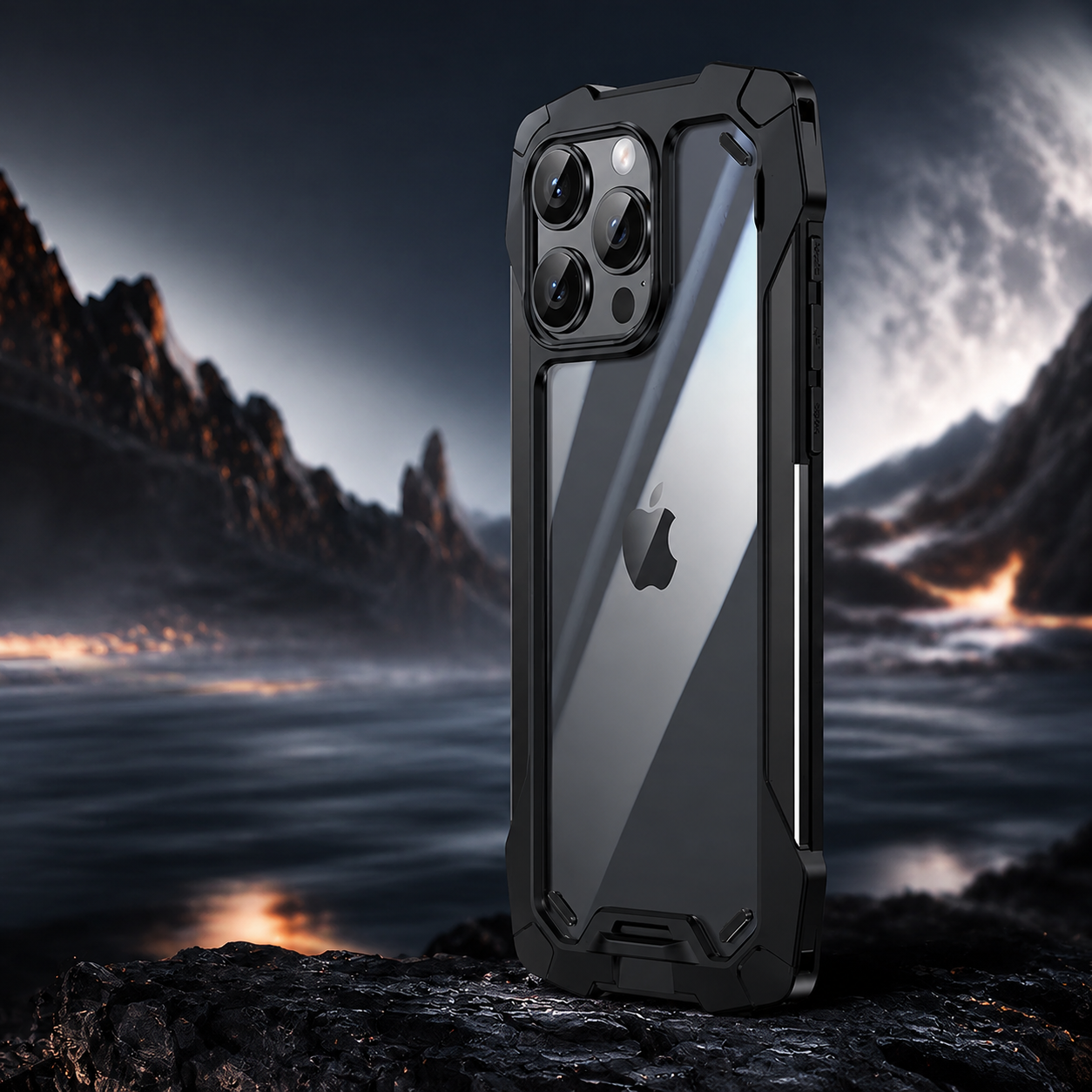 Premium iPhone Case MagSafe Compatible Magnetic Protective Cover Military Armor Metal Frame Dual Layer Shockproof Tempered Glass Rugged Design
