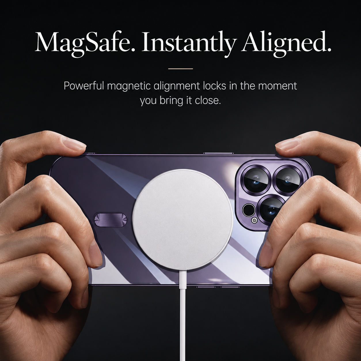 Premium iPhone Case MagSafe Compatible Magnetic Protective Cover Plating Frame TPU Shockproof Camera Lens Guard Scratch Resistant Finish Texture
