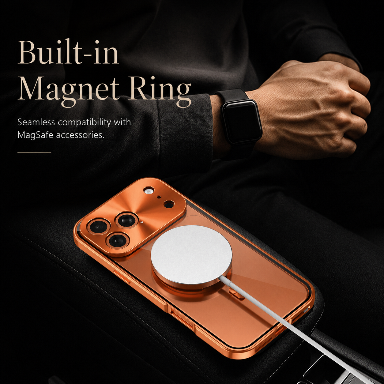 Premium iPhone Case MagSafe Compatible Magnetic Protective Cover Privacy Screen Protector Camera Lens Guard Shockproof Clear Back Slim Design