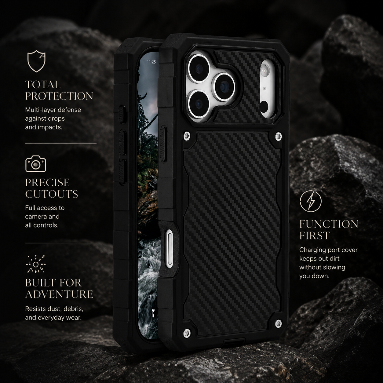 Premium iPhone Case MagSafe Compatible Magnetic Protective Cover Rugged Heavy Duty Shockproof Anti Slip Grip Wireless Charging Durable Frame