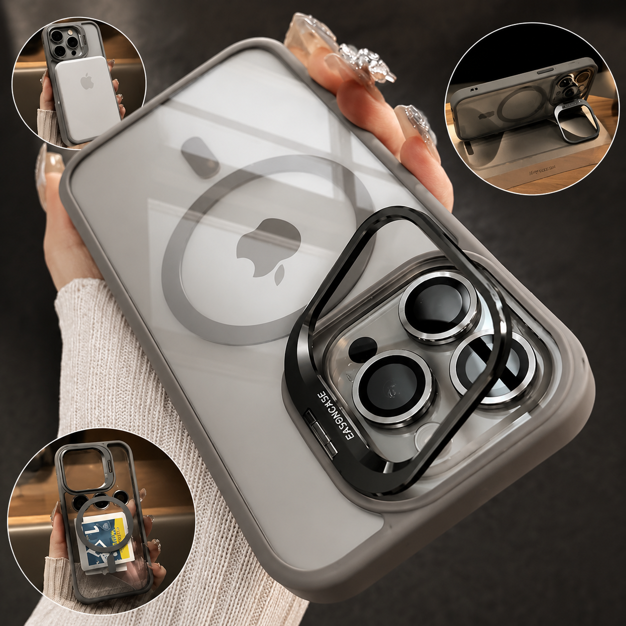 Premium iPhone Case MagSafe Compatible Magnetic Protective Cover Shockproof Bumper Camera Lens Guard Full Body Defense Wireless Charging Durable