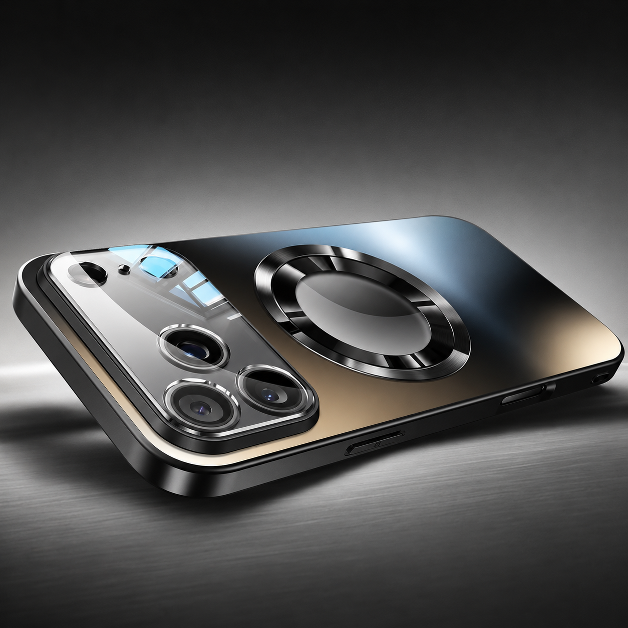 Premium iPhone Case MagSafe Compatible Magnetic Protective Cover Titanium Metallic Matte Finish Camera Lens Protection Shockproof Ultra Thin Design