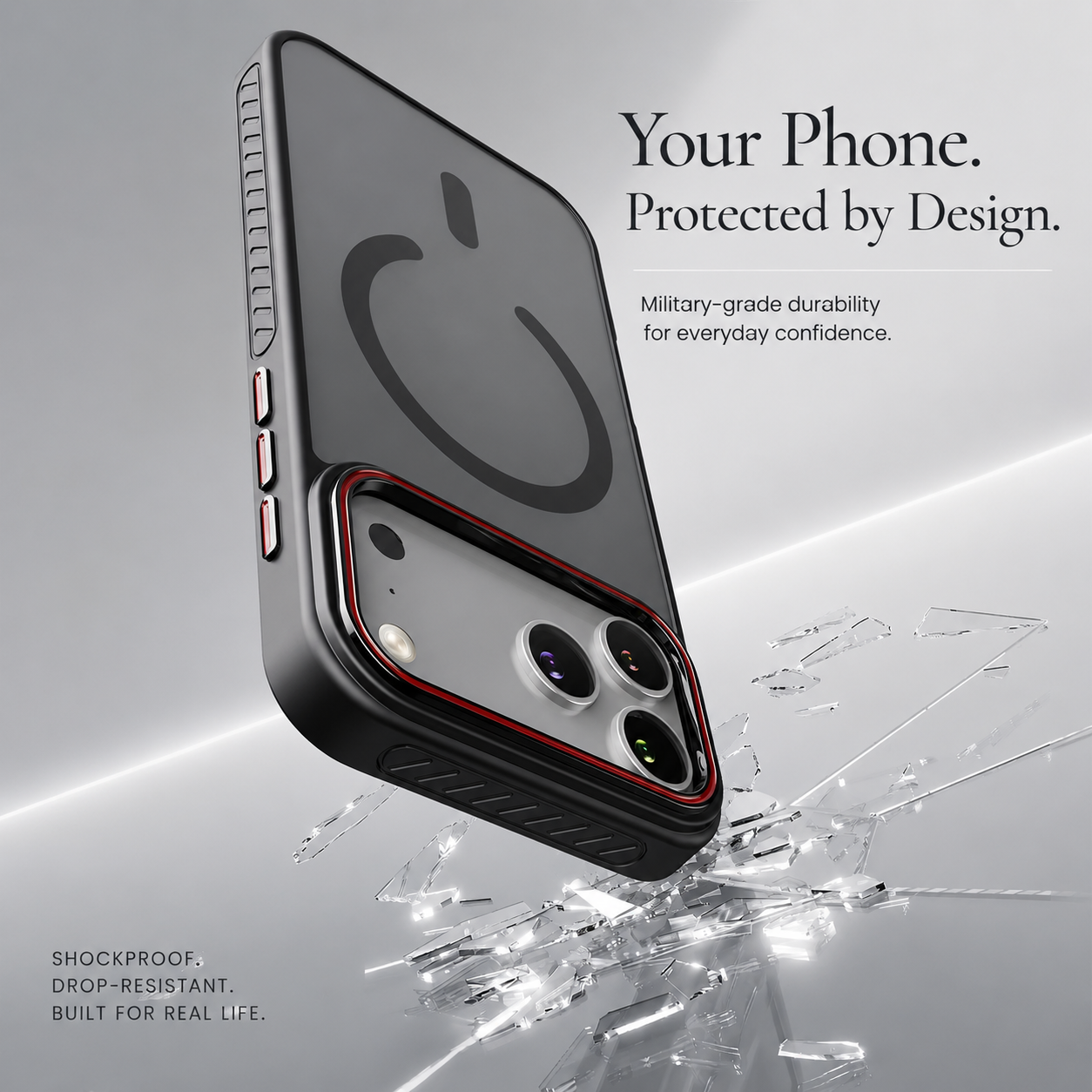 Premium iPhone Case MagSafe Compatible Magnetic Protective Cover Transparent Matte Back Shockproof Frame Camera Lens Guard Anti Fingerprint Design