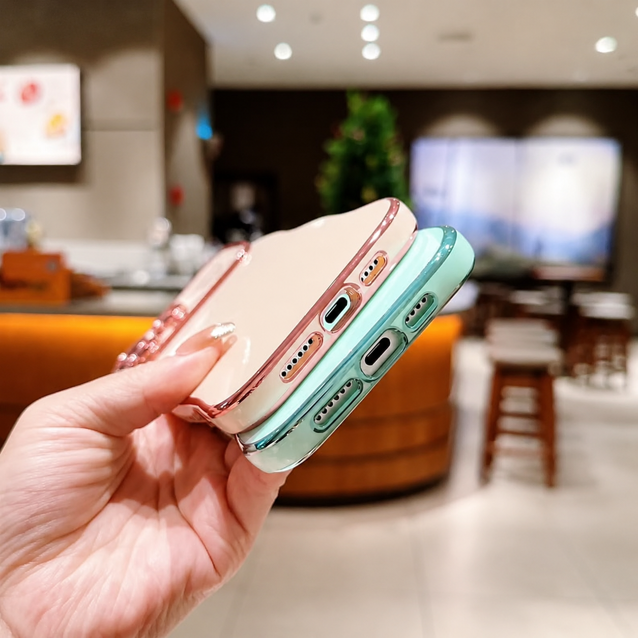 Premium iPhone Case MagSafe Compatible Magnetic Protective Cover Transparent Plating Wave Heart Design Shockproof Camera Lens Guard Anti Smudge