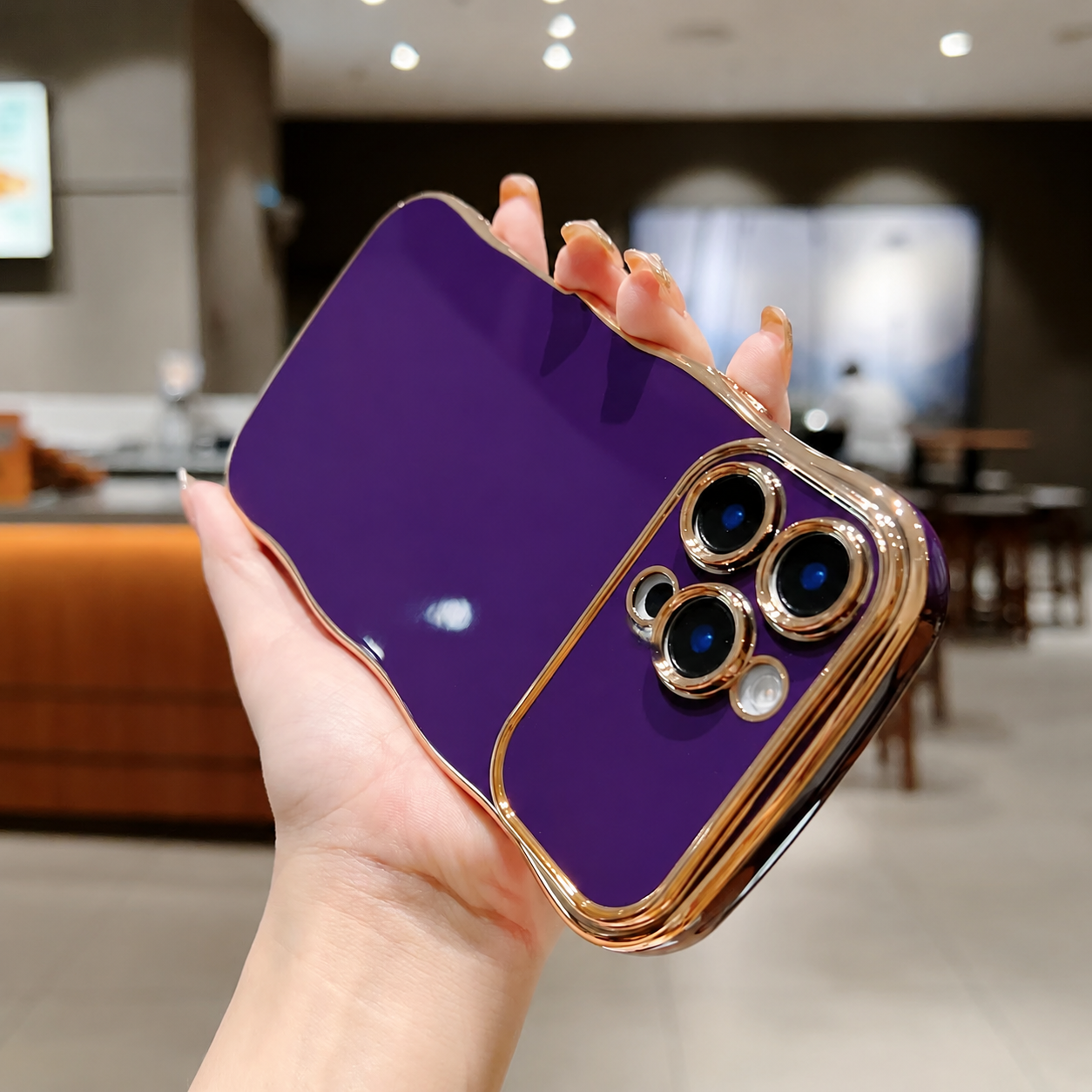 Premium iPhone Case MagSafe Compatible Magnetic Protective Cover Transparent Plating Wave Heart Design Shockproof Camera Lens Guard Anti Smudge