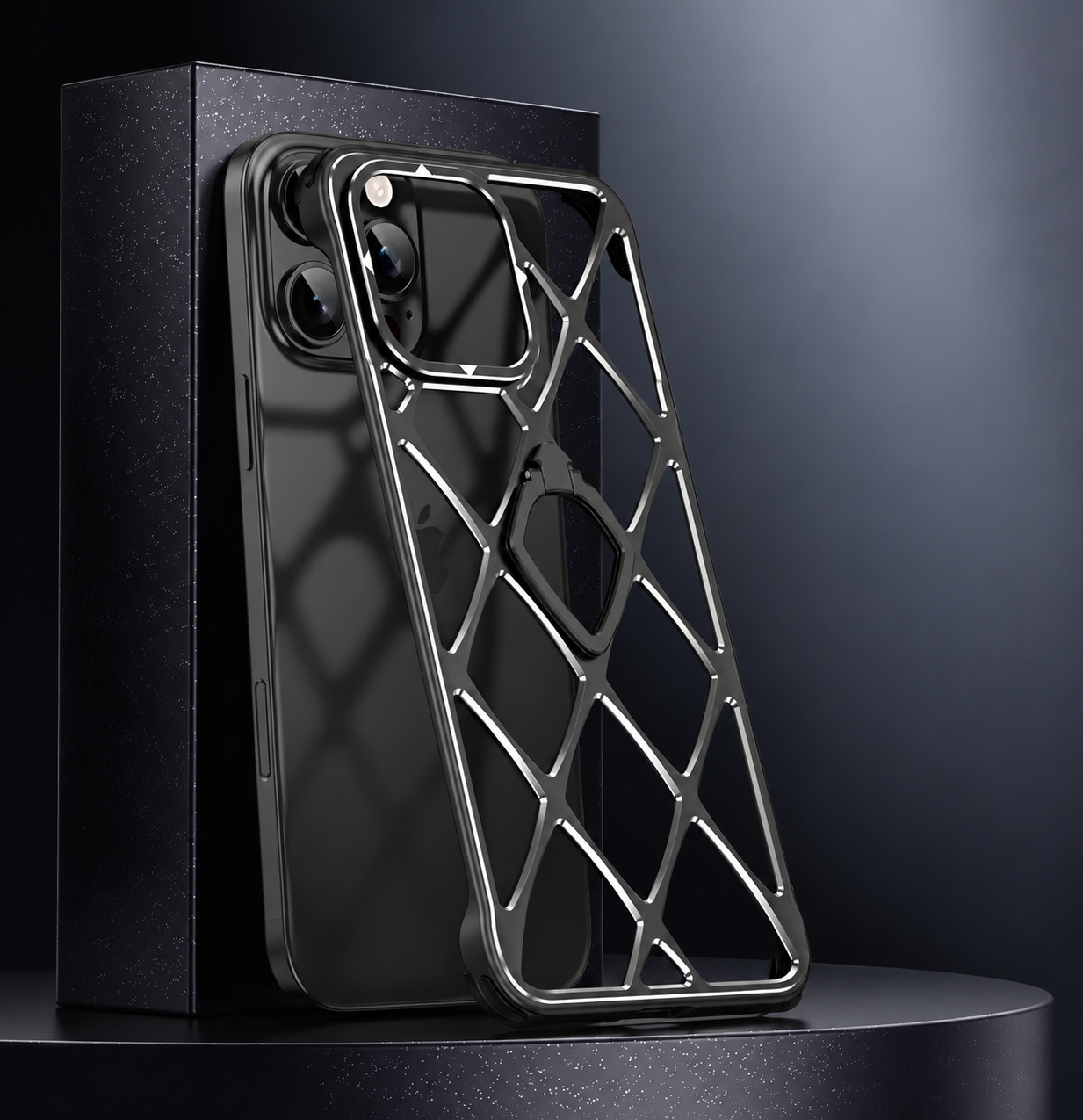 Premium iPhone Case MagSafe Compatible Magnetic Protective Cover Ultra Light Metal Frame Cooling Back Built In Stand Shockproof Heat Dissipation
