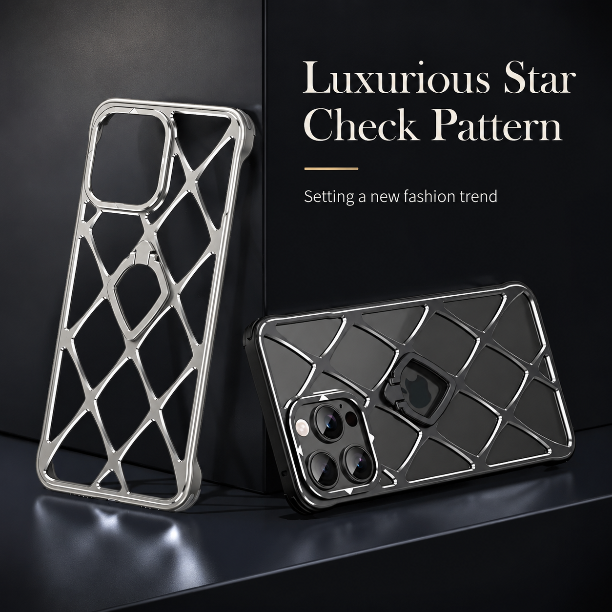 Premium iPhone Case MagSafe Compatible Magnetic Protective Cover Ultra Light Metal Frame Cooling Back Built In Stand Shockproof Heat Dissipation