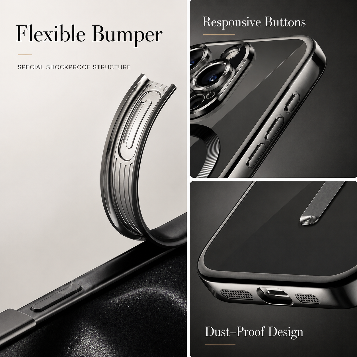 Premium iPhone Case MagSafe Compatible Magnetic Protective Cover Ultra Thin Transparent Hard PC Back Silicone Bumper Shockproof Anti Scratch Texture