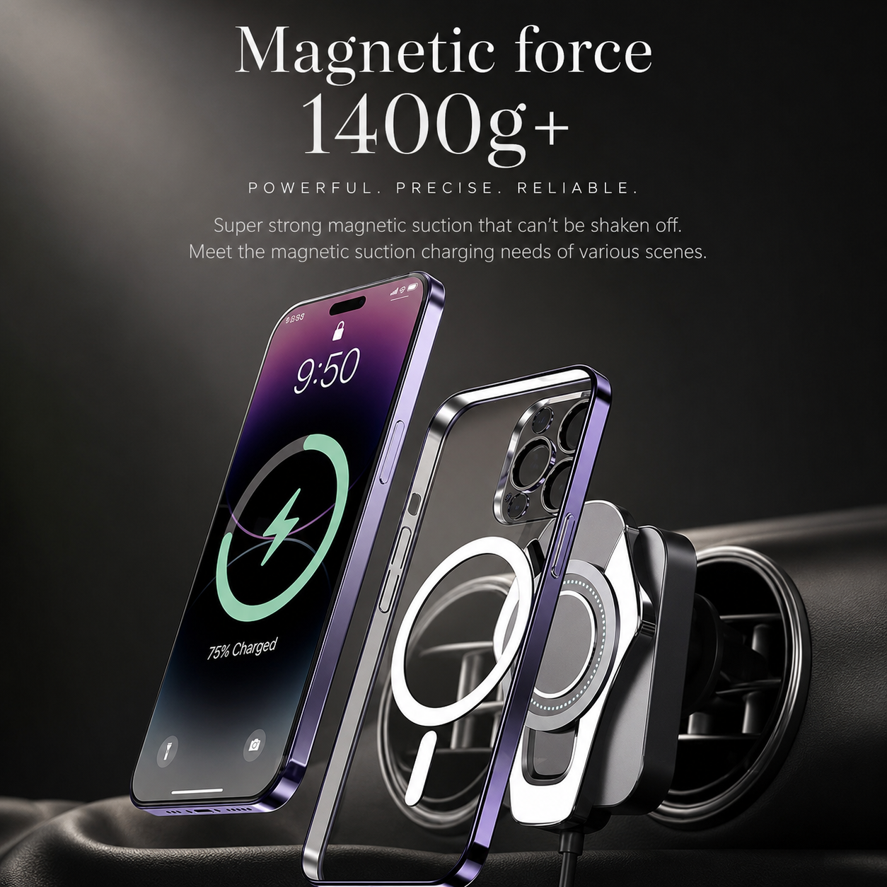 Premium iPhone Case MagSafe Compatible Magnetic Protective Cover Ultra Thin Transparent Hard PC Back Silicone Bumper Shockproof Anti Scratch Texture