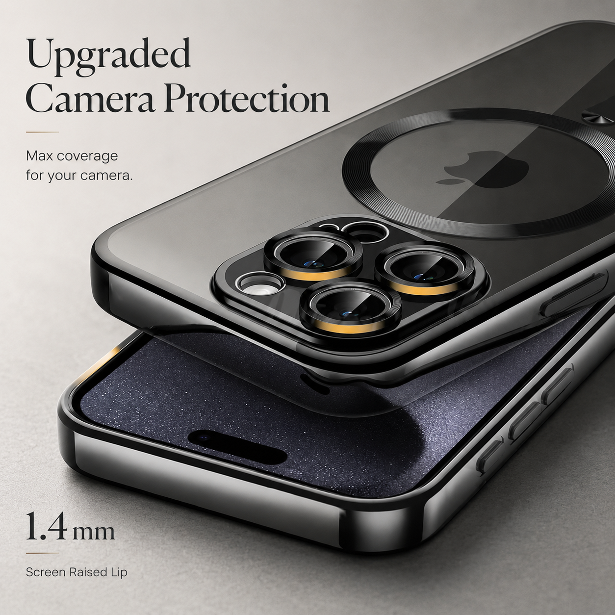 Premium iPhone Case MagSafe Compatible Magnetic Protective Cover Ultra Thin Transparent Hard PC Back Silicone Bumper Shockproof Anti Scratch Texture