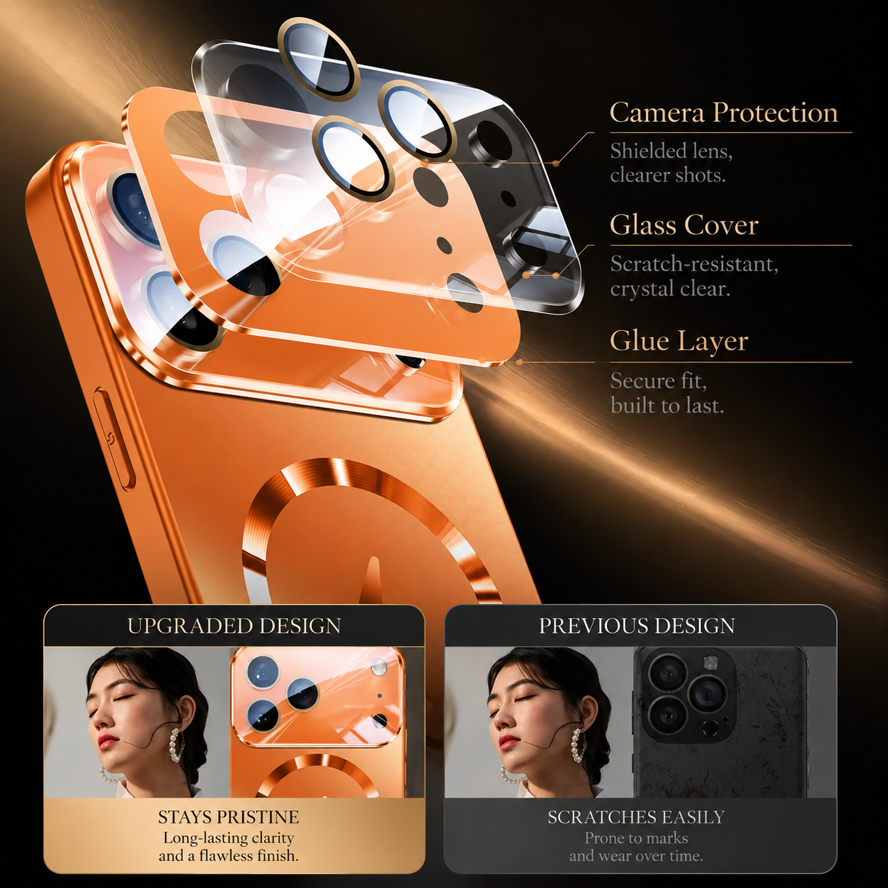 Premium iPhone Case MagSafe Compatible Magnetic Shockproof Cover Camera Lens Guard Ultra Thin Hard Matte PC Back Wireless Charging Anti Scratch