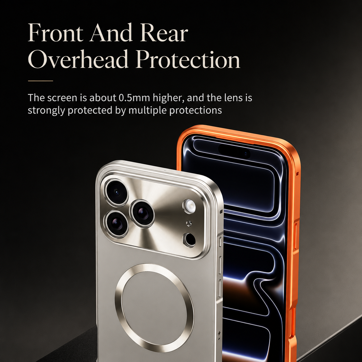 Premium iPhone Case MagSafe Compatible Magnetic Shockproof Cover Camera Lens Protection Ultra Thin Aluminum Frame Frosted Matte Back Full Protection