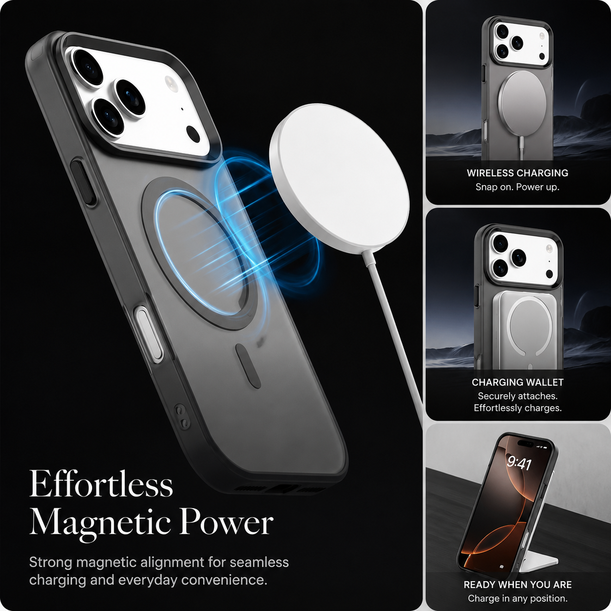 Premium iPhone Case MagSafe Compatible Matte Candy Clear Magnetic Soft Cover Camera Lens Protection Shockproof Anti-Fingerprint Non-Slip Design