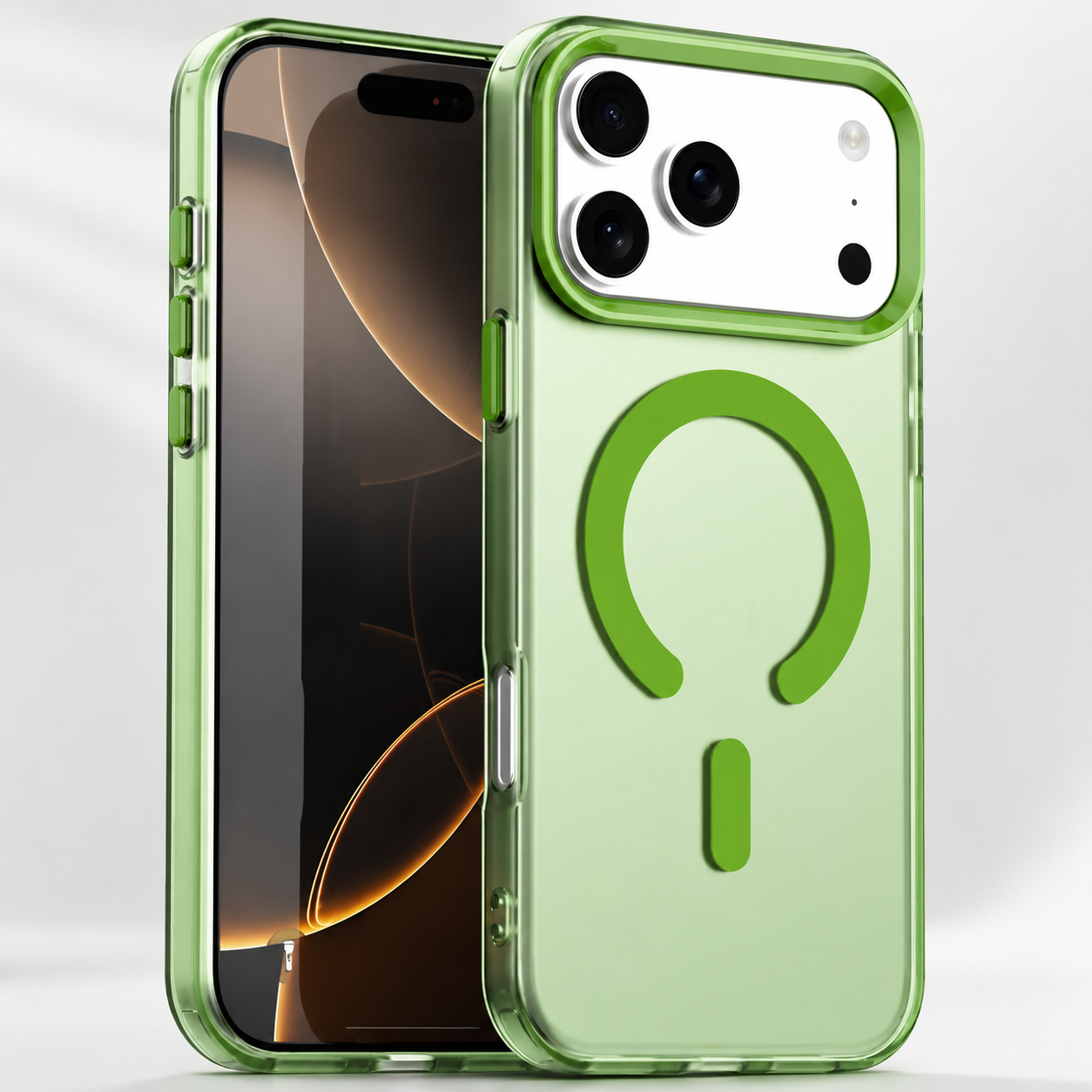 Premium iPhone Case MagSafe Compatible Matte Candy Clear Magnetic Soft Cover Camera Lens Protection Shockproof Anti-Fingerprint Non-Slip Design