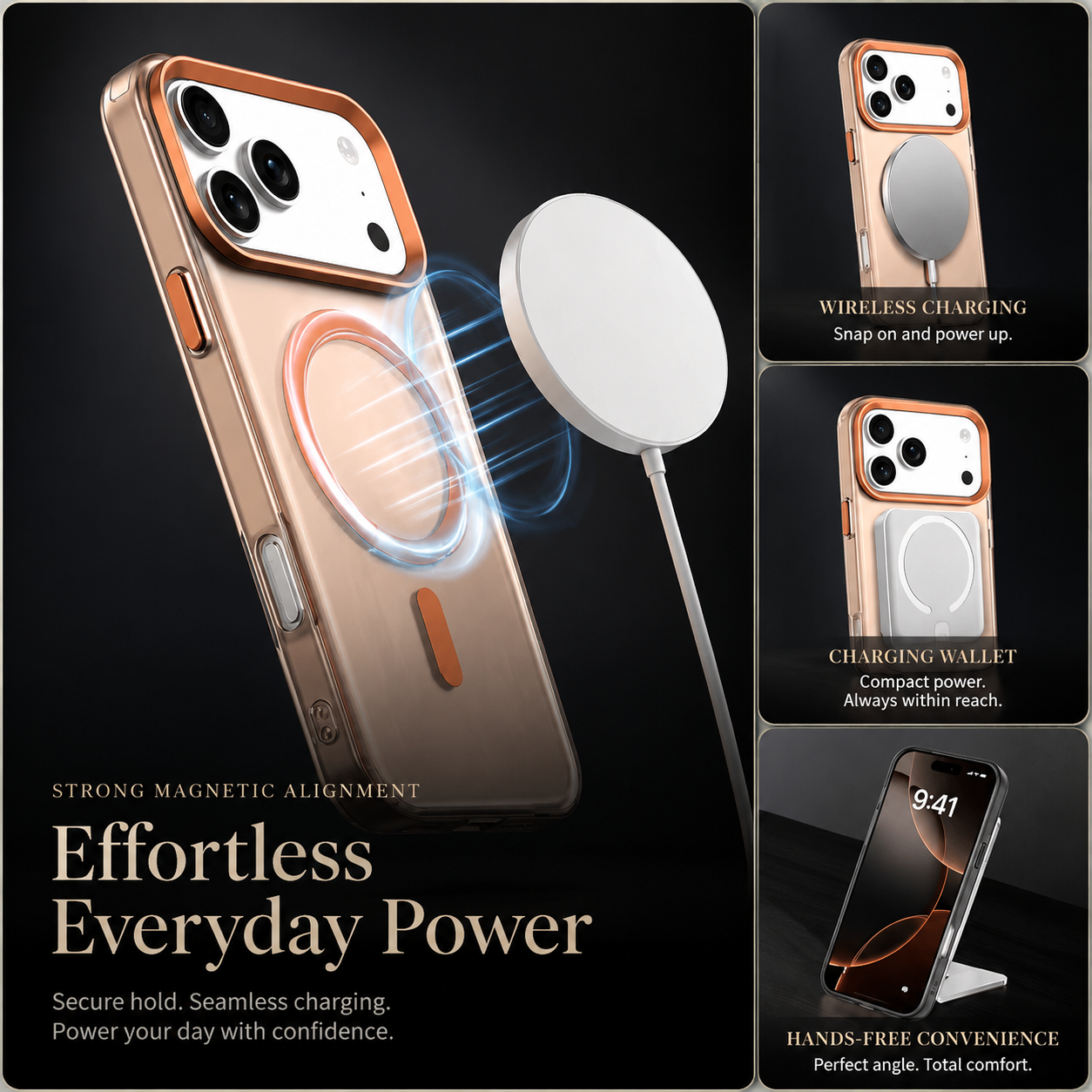 Premium iPhone Case MagSafe Compatible Matte Candy Clear Magnetic Soft Cover Camera Lens Protection Shockproof Anti-Fingerprint Non-Slip Design