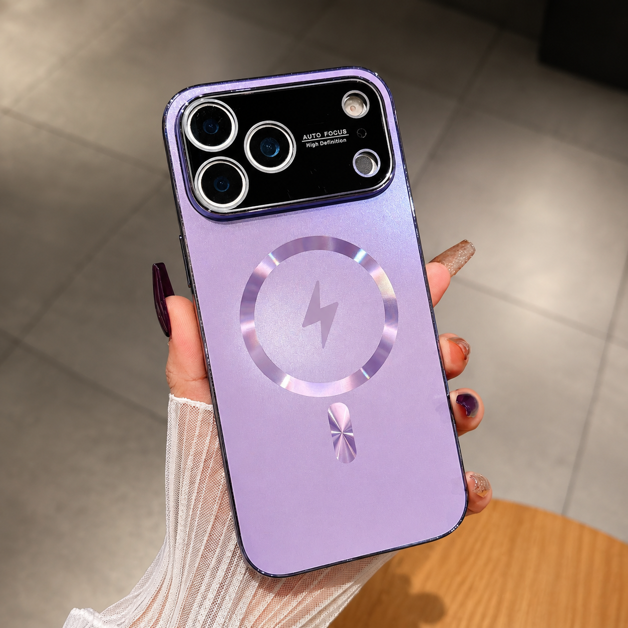 Premium iPhone Case MagSafe Compatible Matte Plating Cover with Camera Lens Protection Shockproof Anti Fingerprint Non Slip Dustproof Design