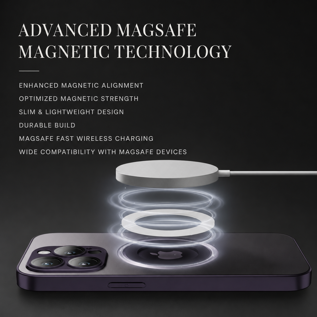 Premium iPhone Case MagSafe Compatible Matte Protective Cover Camera Lens Protection Shockproof Magnetic Slim Lightweight Anti Fingerprint Design