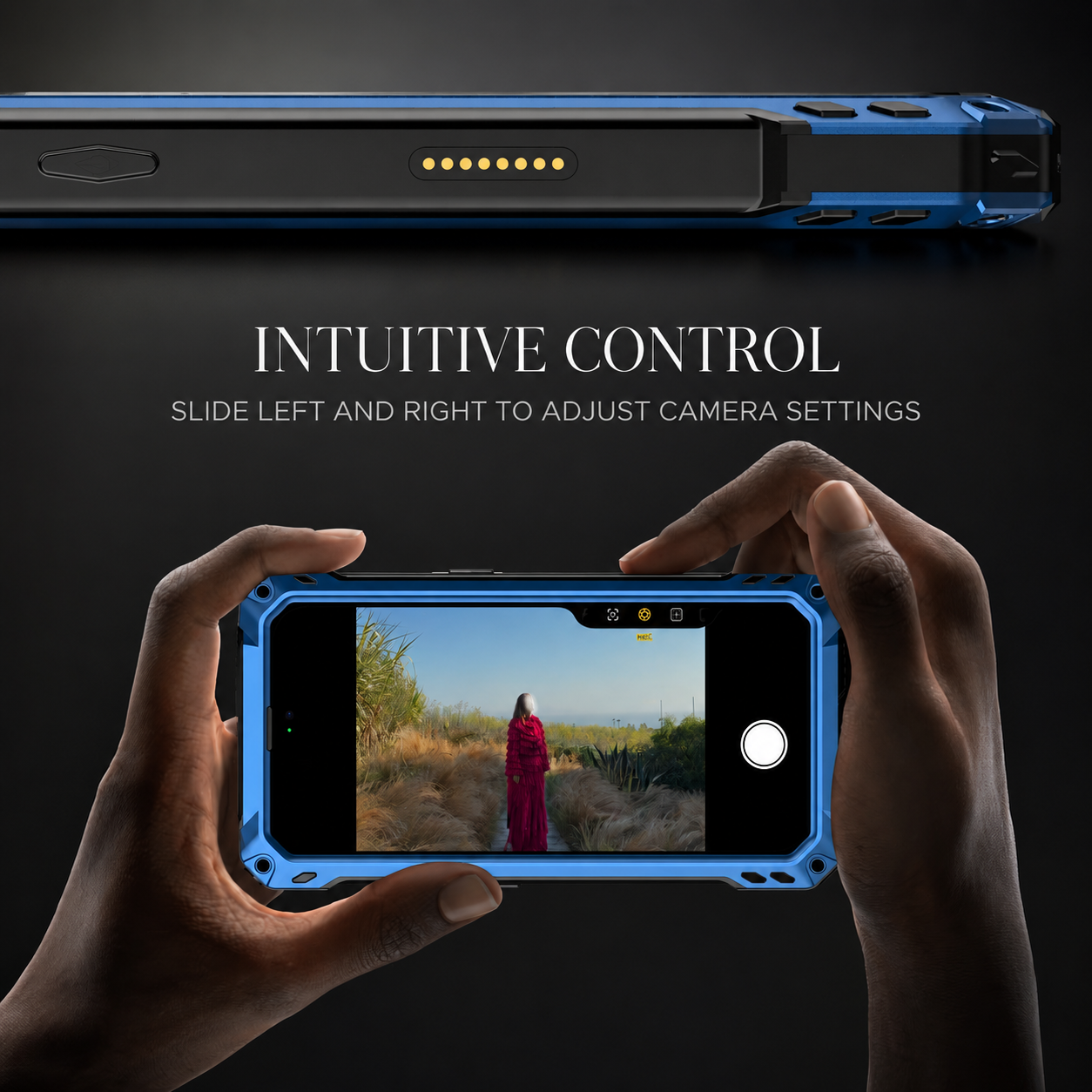 Premium iPhone Case MagSafe Compatible Metal Armor Design with Camera Lens Protection, Dual Layer Shockproof Construction, Heavy Duty Durability
