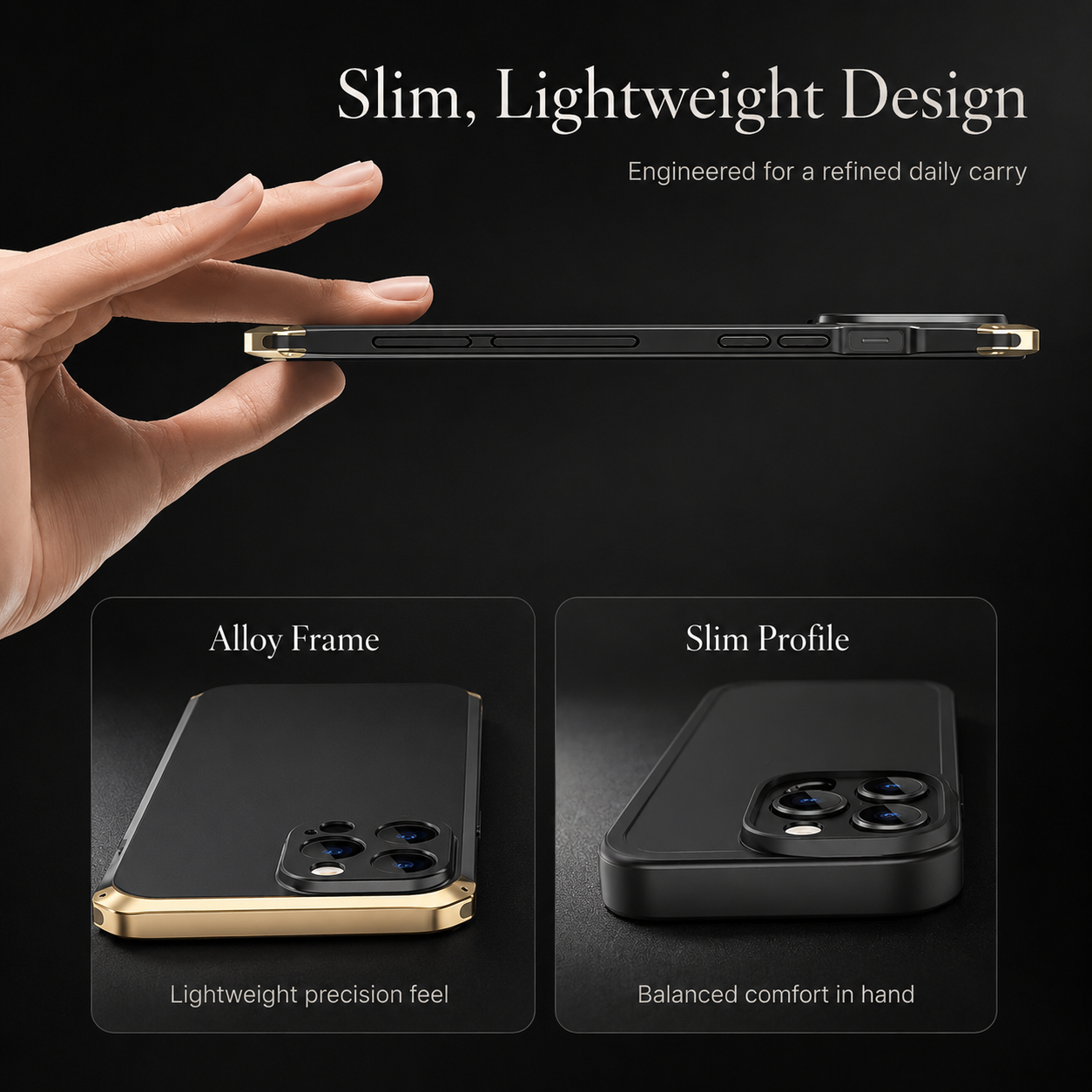 Premium iPhone Case MagSafe Compatible PC and Aluminum Metal Bumper with Shockproof Dual Layer Protection, Dustproof Anti Scratch Finish, Premium Metallic Design