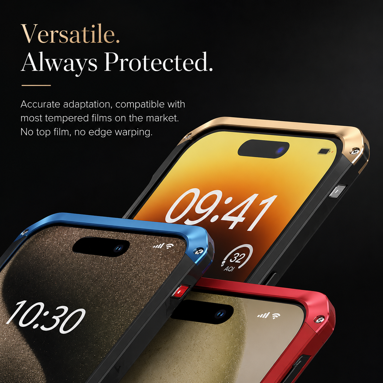 Premium iPhone Case MagSafe Compatible PC and Aluminum Metal Bumper with Shockproof Dual Layer Protection, Dustproof Anti Scratch Finish, Premium Metallic Design