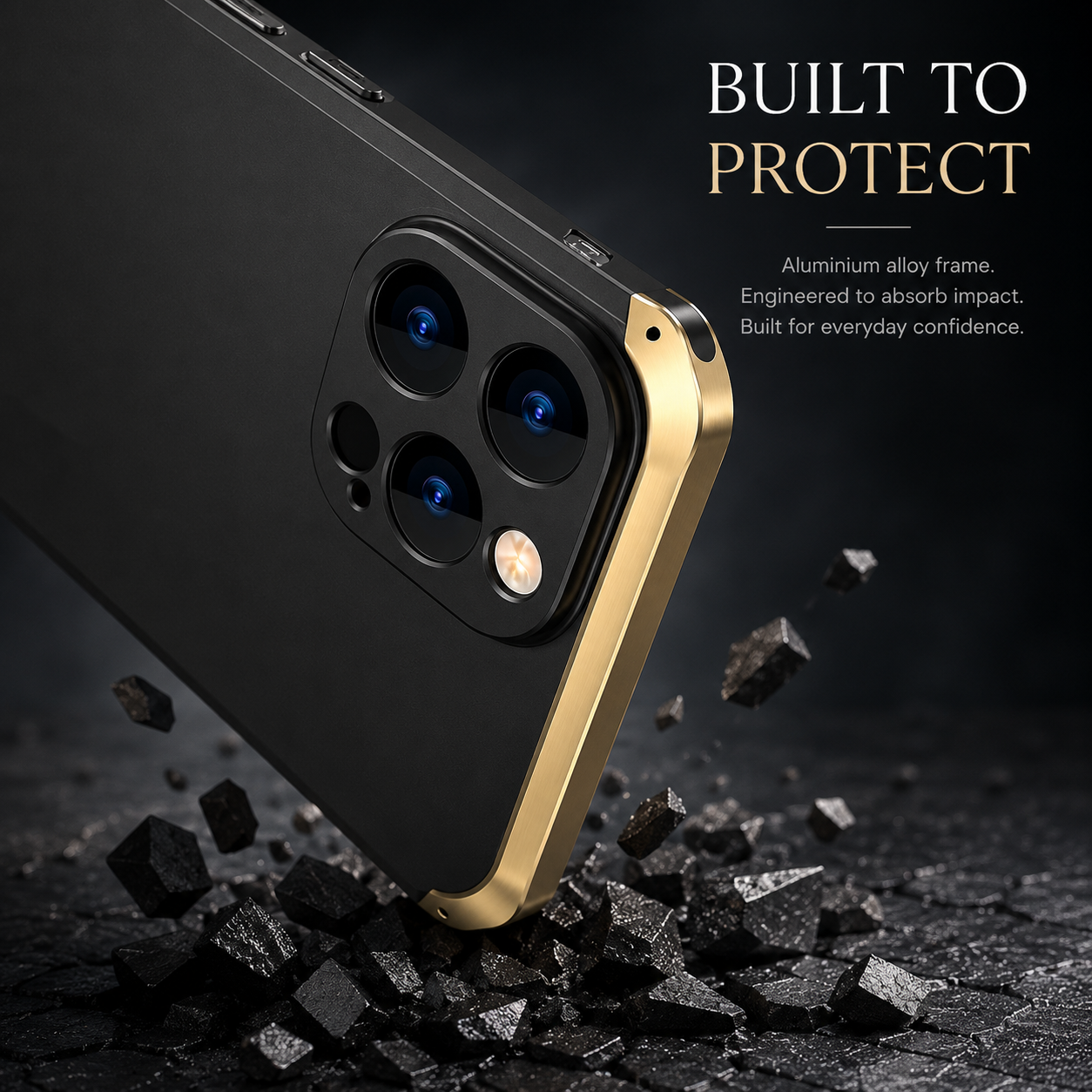 Premium iPhone Case MagSafe Compatible PC and Aluminum Metal Bumper with Shockproof Dual Layer Protection, Dustproof Anti Scratch Finish, Premium Metallic Design