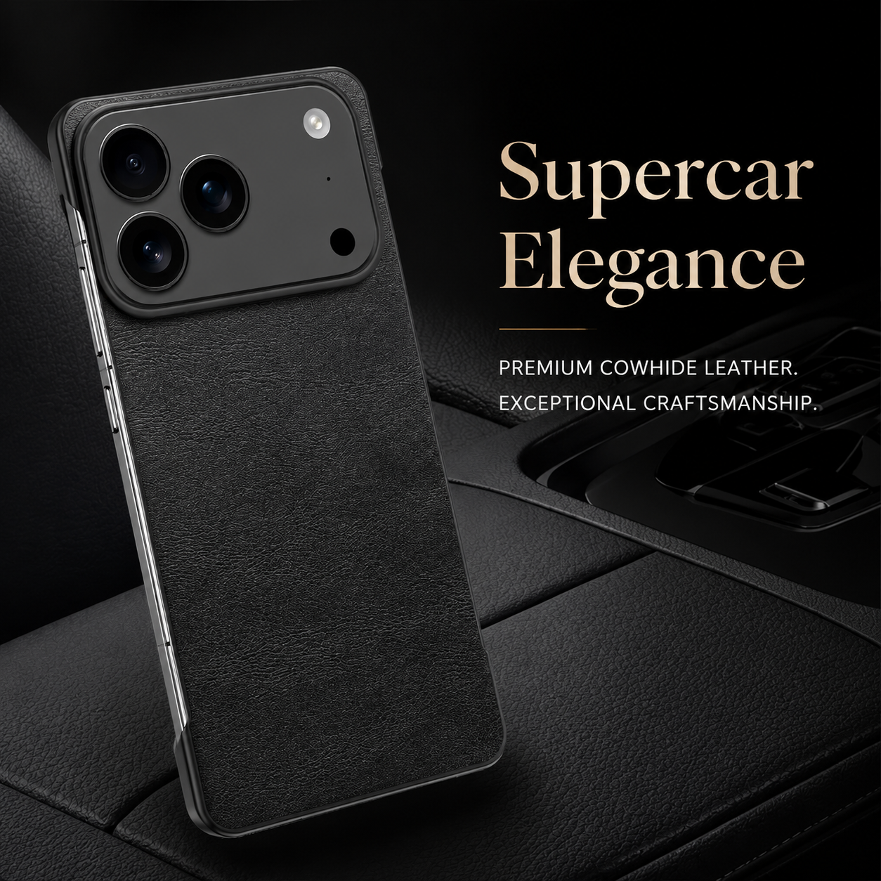 Premium iPhone Case MagSafe Compatible PU Leather Cover Camera Lens Protection Ultra Thin Frameless Shockproof Anti Fall Non Slip Matte Design