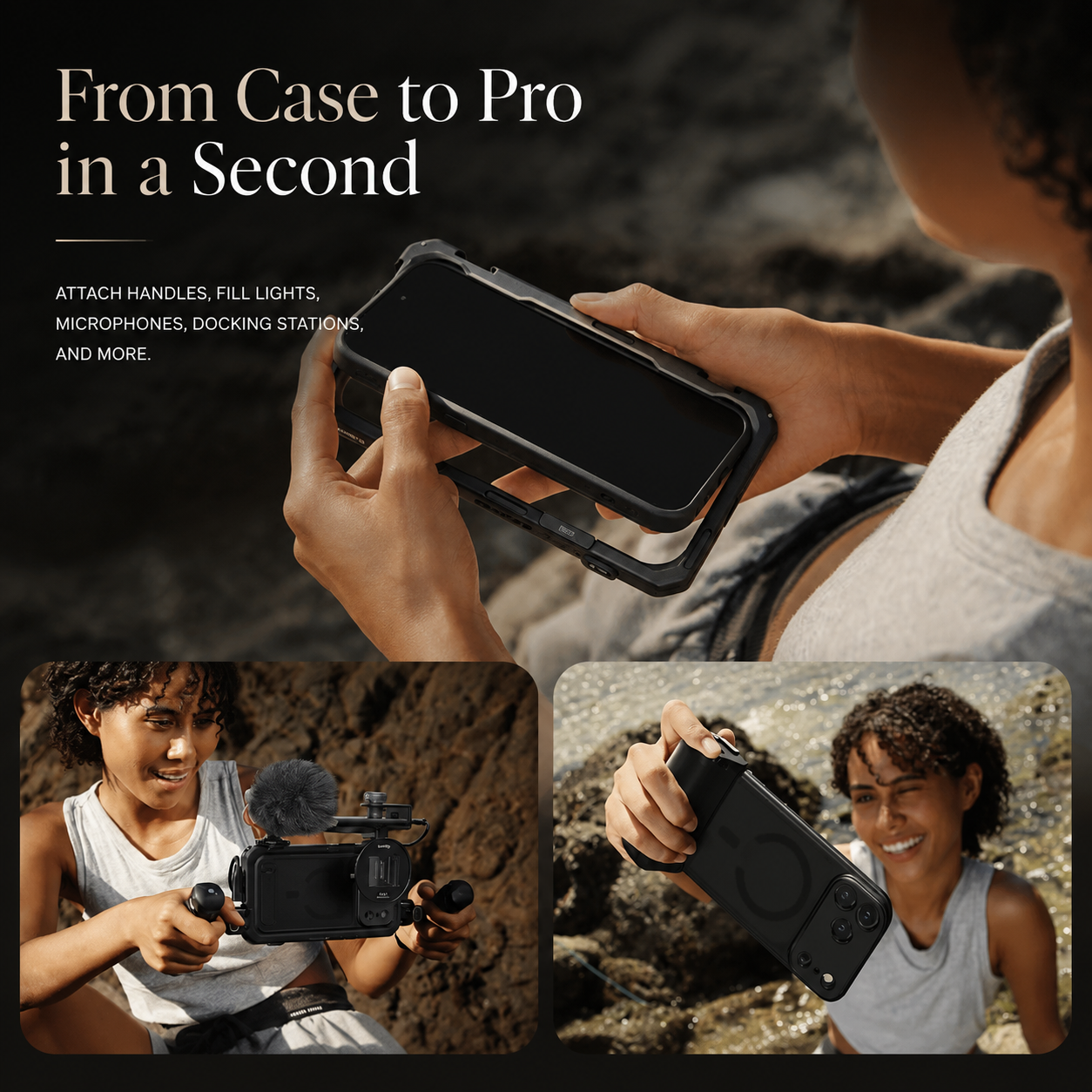 Premium iPhone Case MagSafe Compatible Photography Design with Camera Lens Protection, Filter Mount Support, Kickstand Function, Shockproof Construction