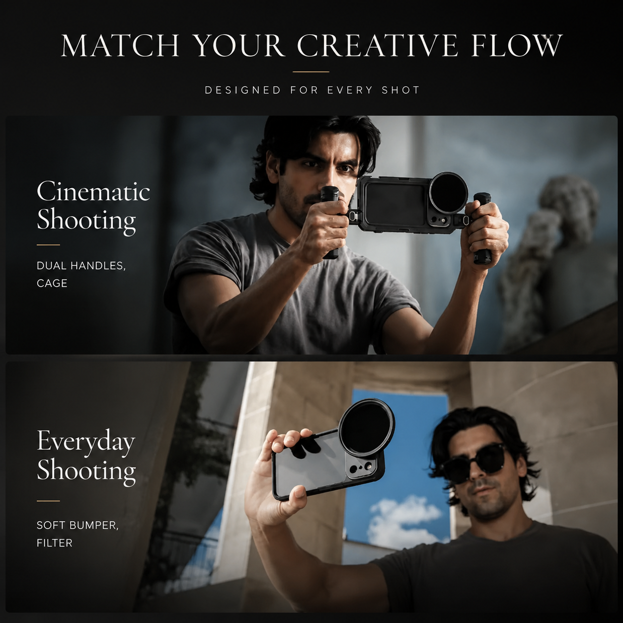 Premium iPhone Case MagSafe Compatible Photography Design with Camera Lens Protection, Filter Mount Support, Kickstand Function, Shockproof Construction