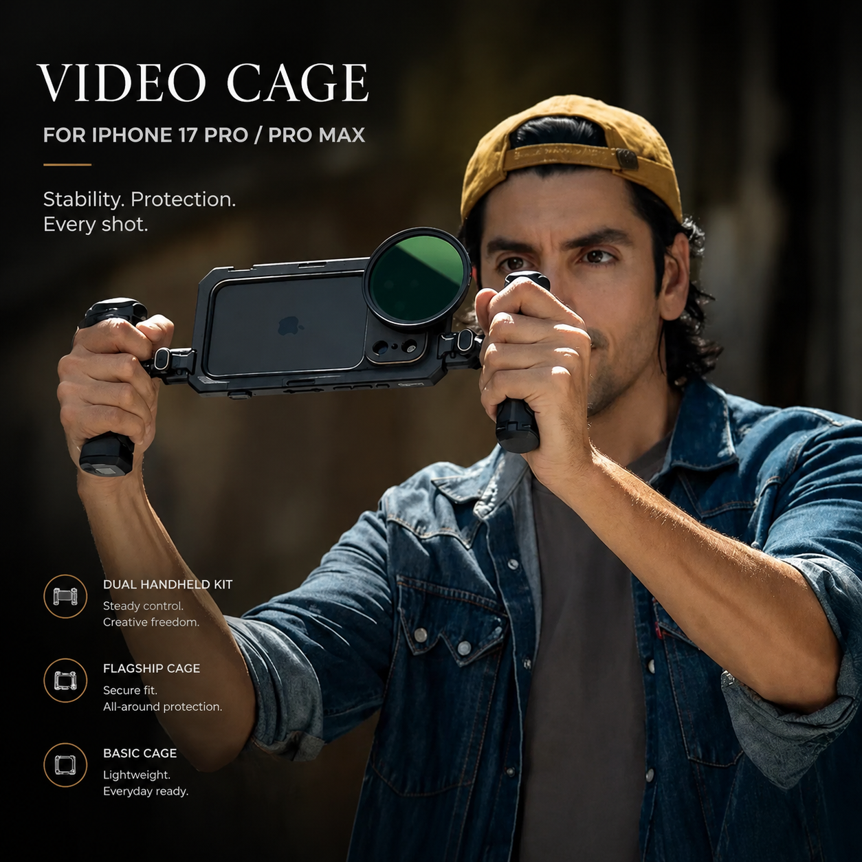Premium iPhone Case MagSafe Compatible Photography Design with Camera Lens Protection, Filter Mount Support, Kickstand Function, Shockproof Construction