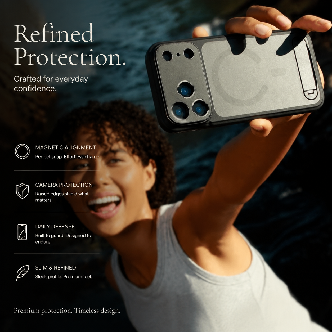 Premium iPhone Case MagSafe Compatible Photography Design with Camera Lens Protection, Filter Mount Support, Kickstand Function, Shockproof Construction