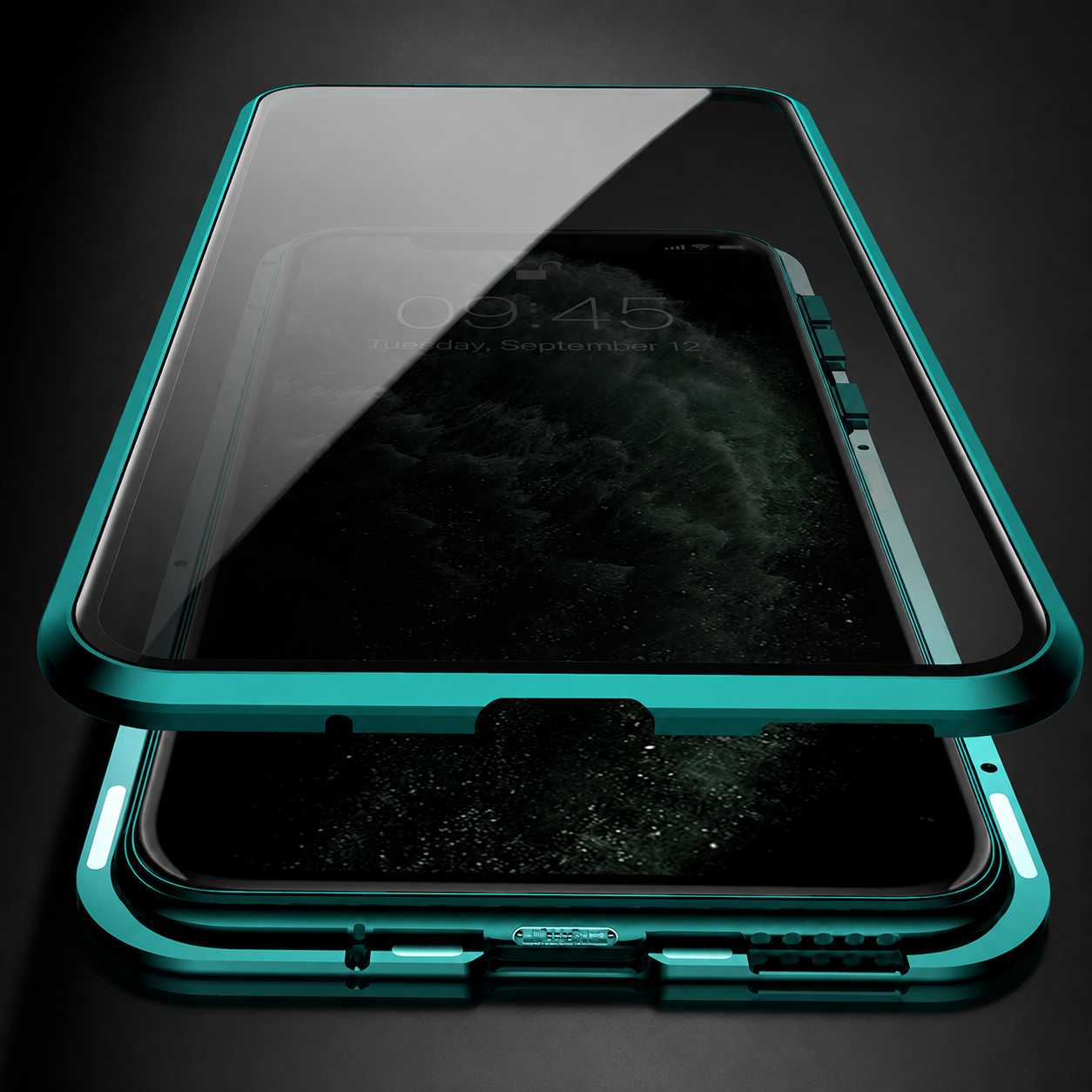 Premium iPhone Case MagSafe Compatible Privacy Screen Tempered Glass Protective Cover Camera Lens Protection Shockproof 360 Full Body Slim Design