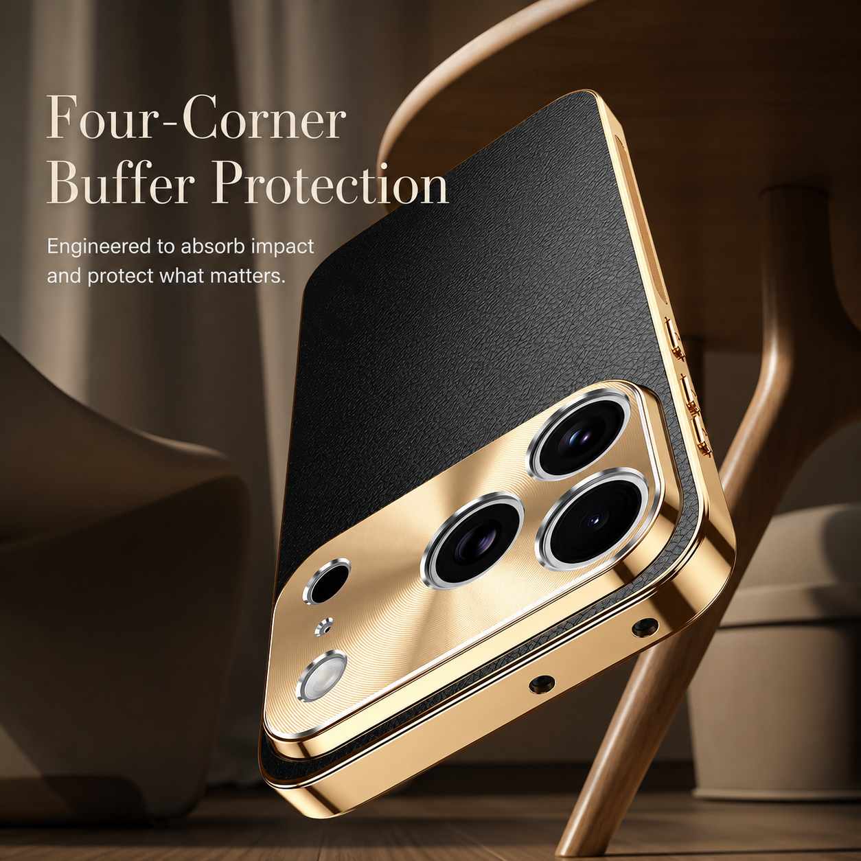 Premium iPhone Case MagSafe Compatible Protective Cover Lychee Texture Leather Back Camera Lens Protection Shockproof Full Coverage Slim Design