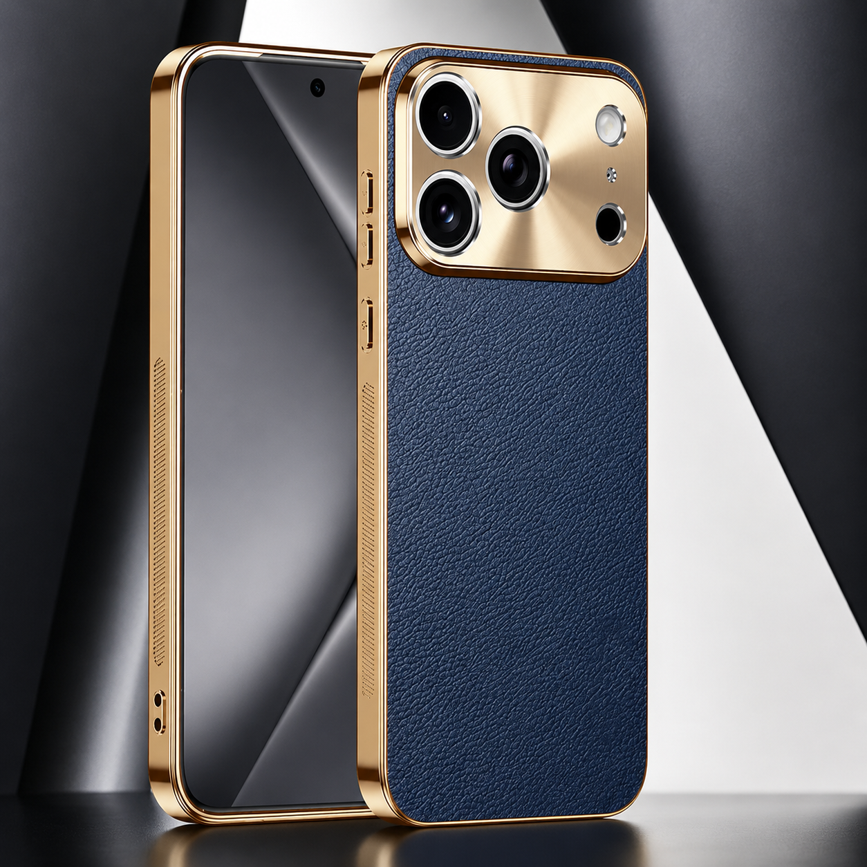 Premium iPhone Case MagSafe Compatible Protective Cover Lychee Texture Leather Back Camera Lens Protection Shockproof Full Coverage Slim Design