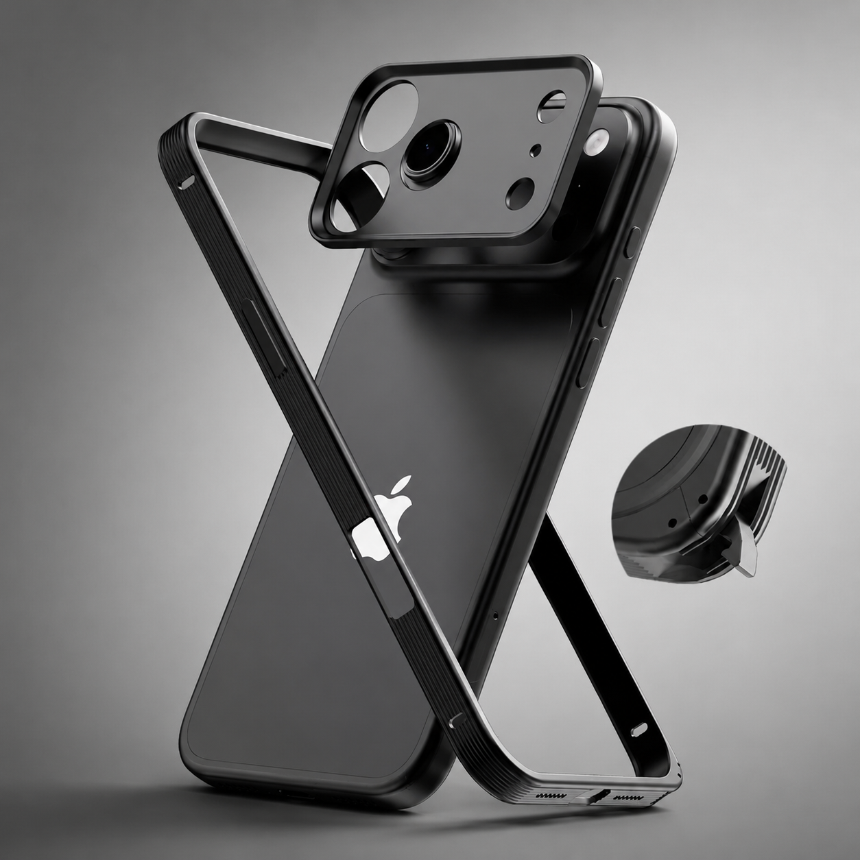 Premium iPhone Case MagSafe Compatible Protective Cover Metal Frame Heat Dissipation Design Anti Slip Grip Shockproof Camera Lens Guard Lightweight