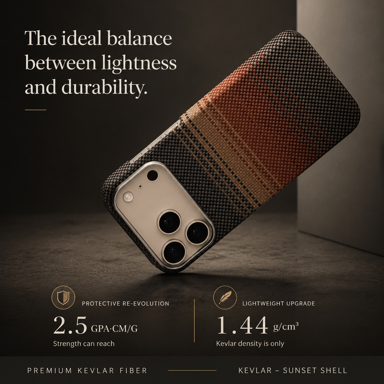 Premium iPhone Case MagSafe Compatible Real Carbon Fiber Aramid Cover Camera Lens Protection Lightweight Shockproof Anti Scratch Protective Design Finish