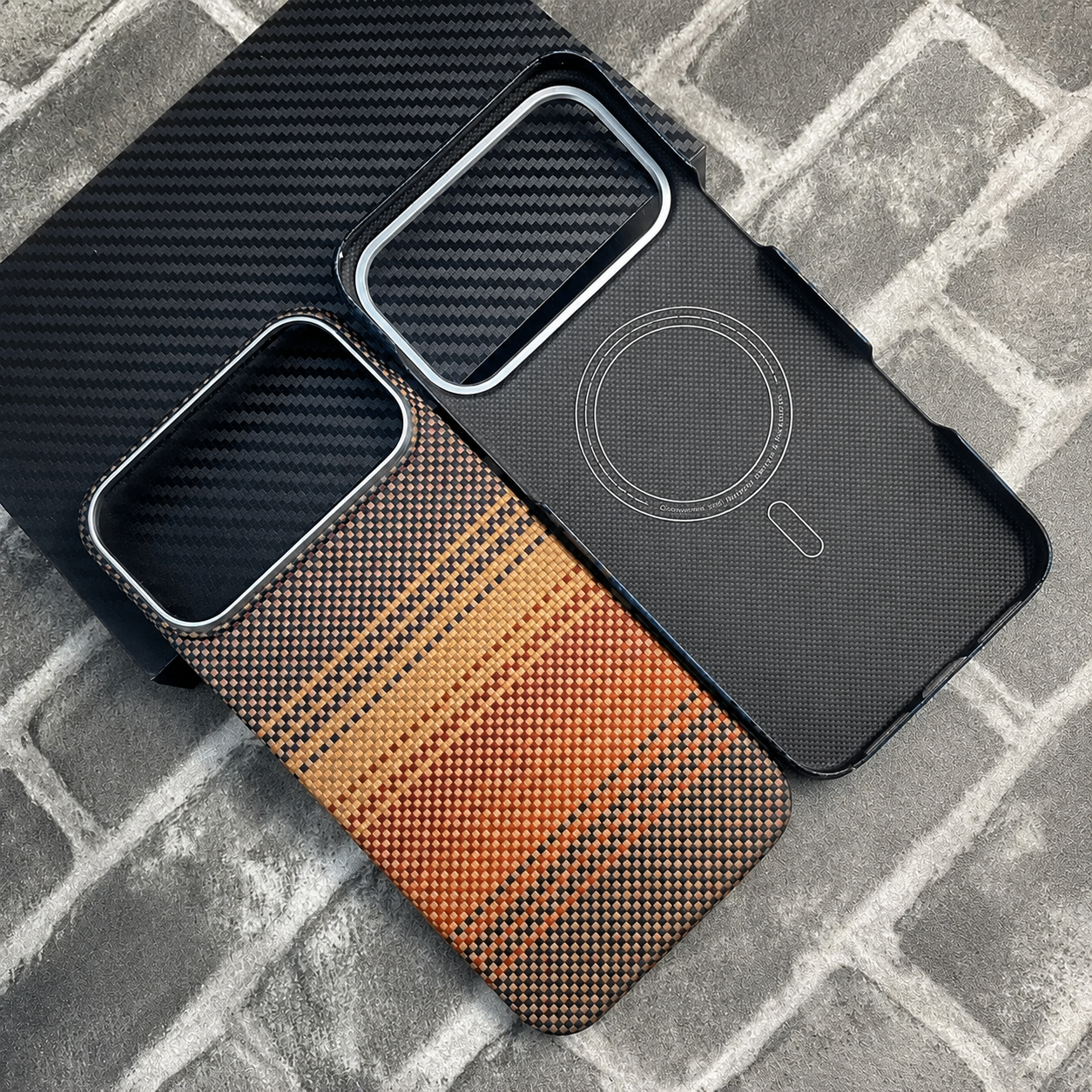 Premium iPhone Case MagSafe Compatible Real Carbon Fiber Aramid Cover Camera Lens Protection Lightweight Shockproof Anti Scratch Protective Design Finish