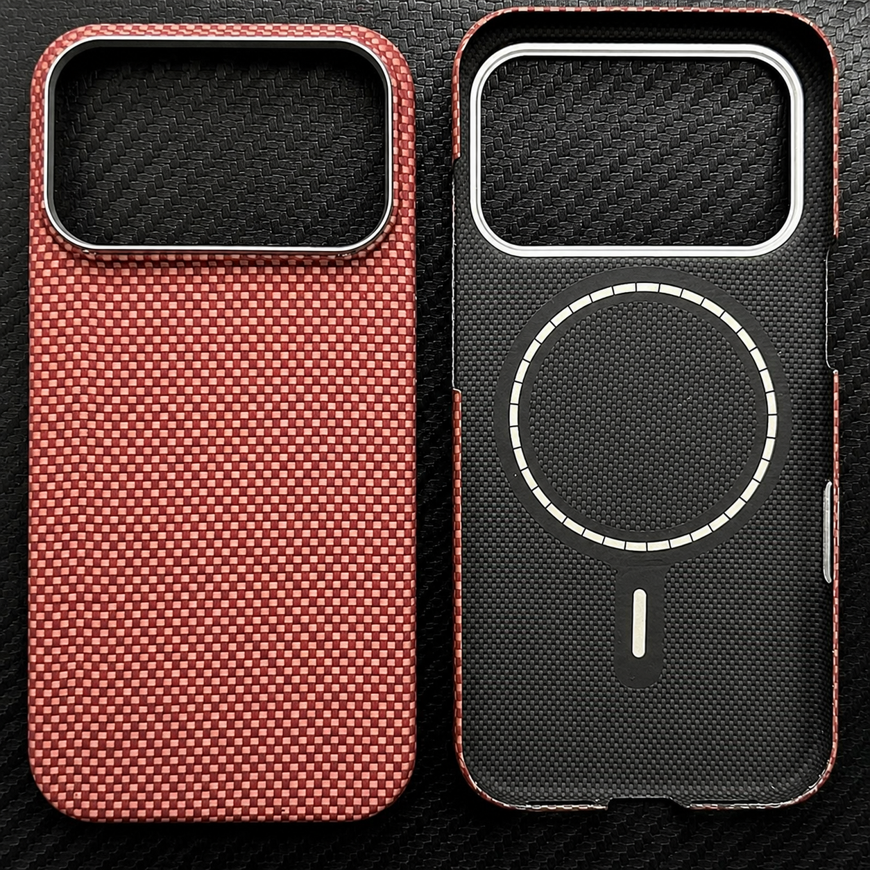 Premium iPhone Case MagSafe Compatible Real Carbon Fiber Aramid Cover Camera Lens Protection Lightweight Shockproof Anti Scratch Protective Design Finish