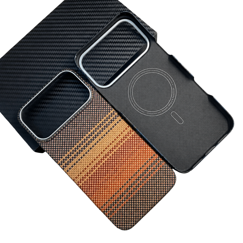 Premium iPhone Case MagSafe Compatible Real Carbon Fiber Aramid Cover Camera Lens Protection Lightweight Shockproof Anti Scratch Protective Design Finish